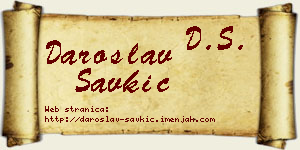 Daroslav Savkić vizit kartica